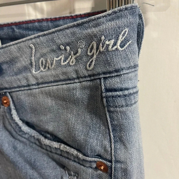 Levi's Girlfriend Girls' Light Wash Jeans Size 12 Reg. - Picture 3 of 8